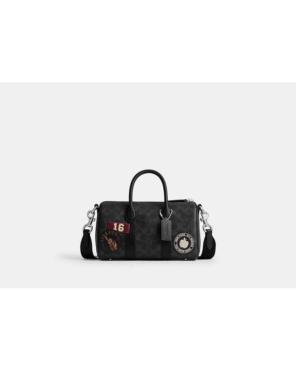 COACH Black Compass Bag 25 With Stickers