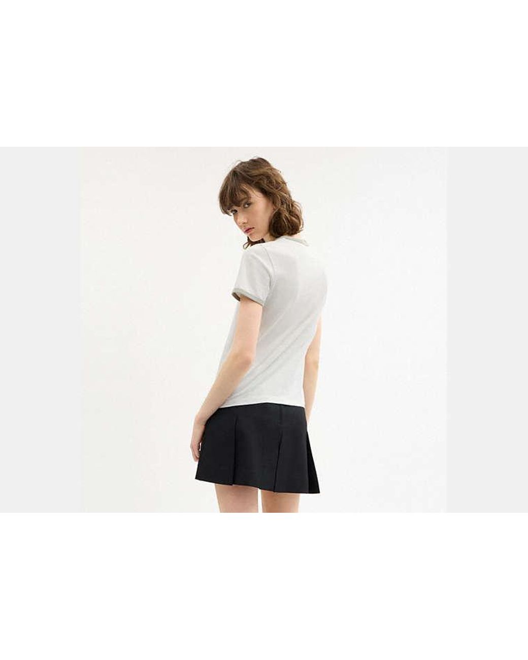 COACH Black Rexy Ringer T-Shirt