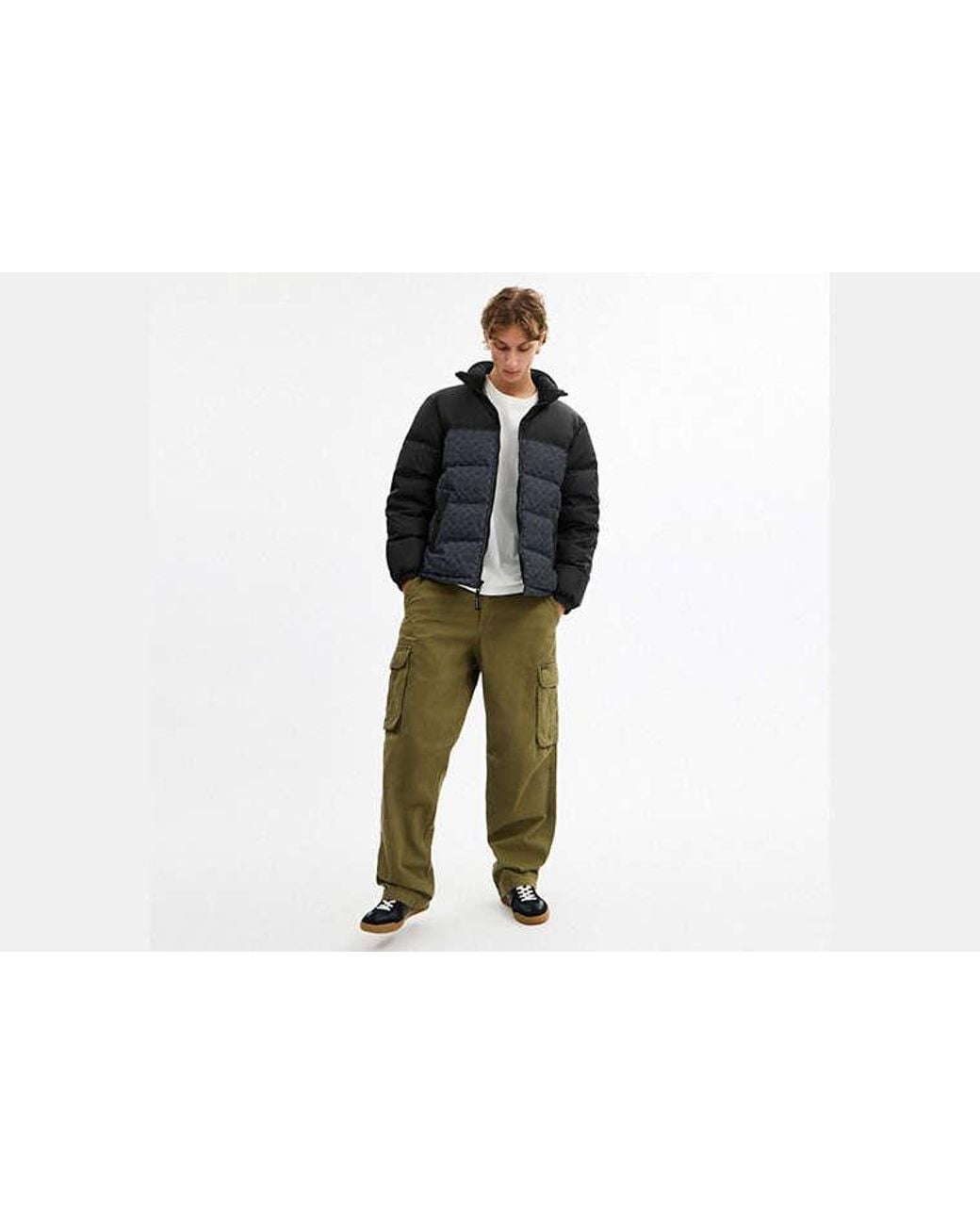 COACH Black Signature Down Jacket for men