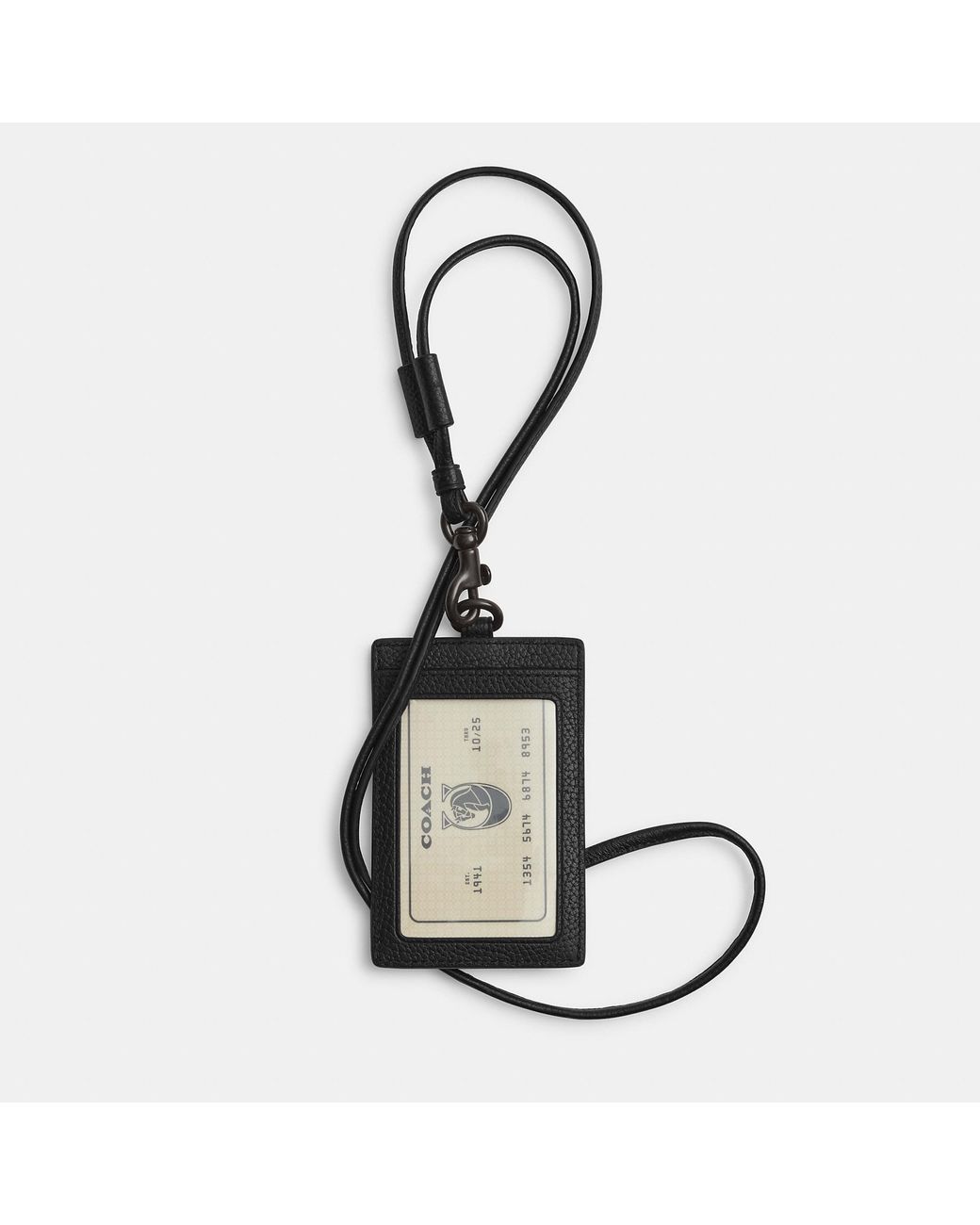 COACH Black Id Lanyard for men