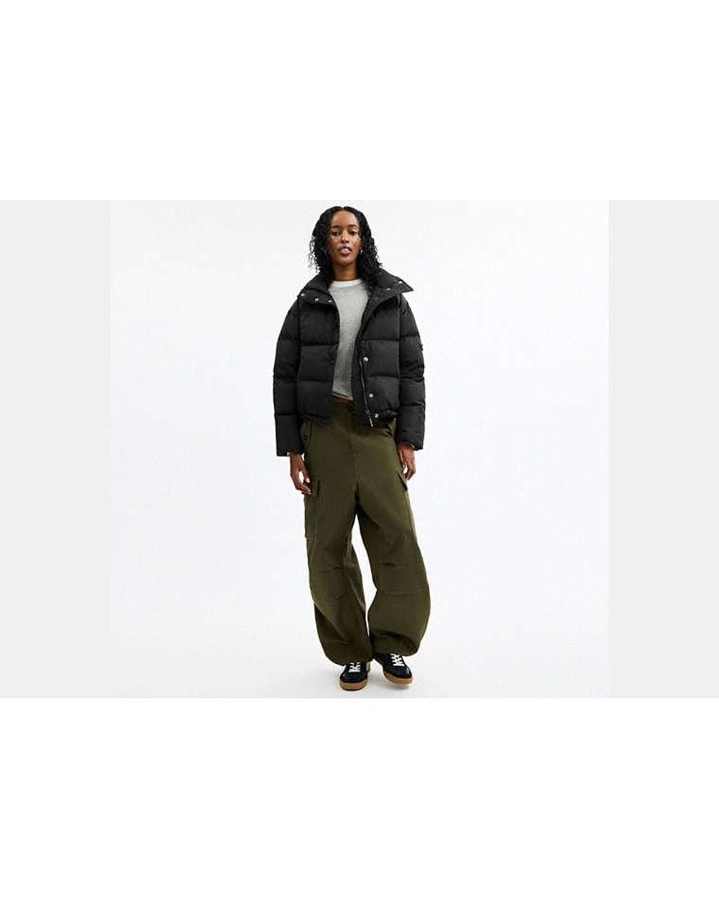 COACH Black Short Puffer Jacket