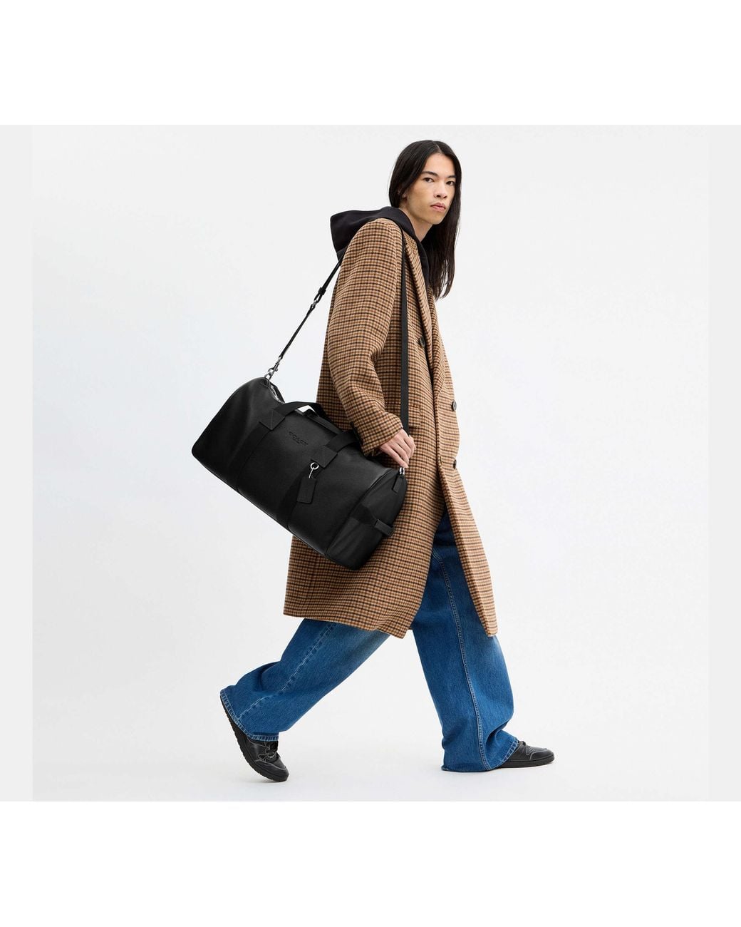 Borsa Duffle Explorer 50 di COACH in Black da Uomo