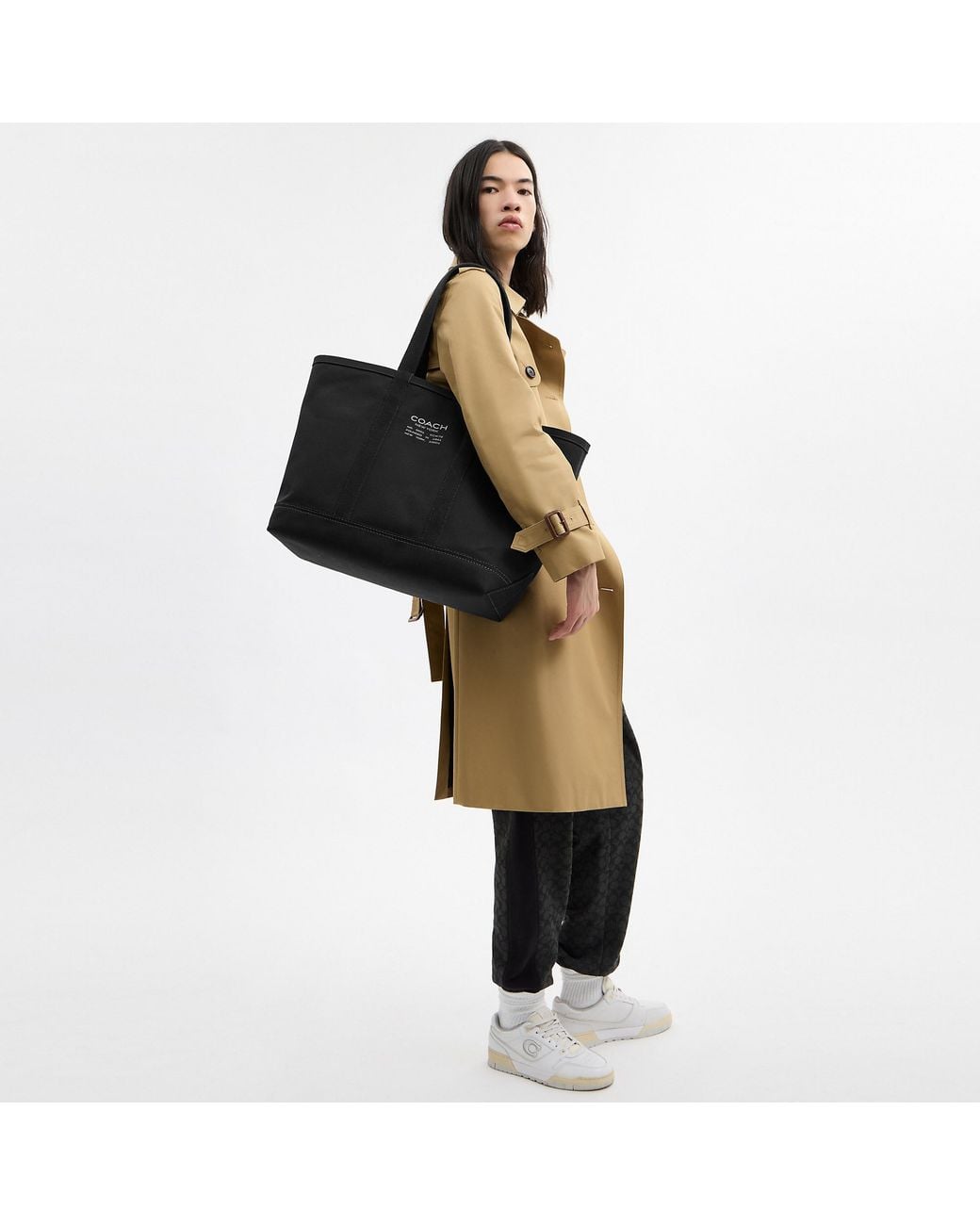 COACH Black Utility Tote for men