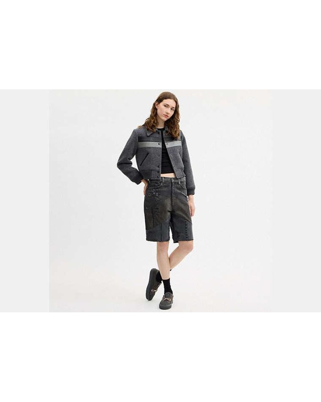 COACH Black Denim Shorts