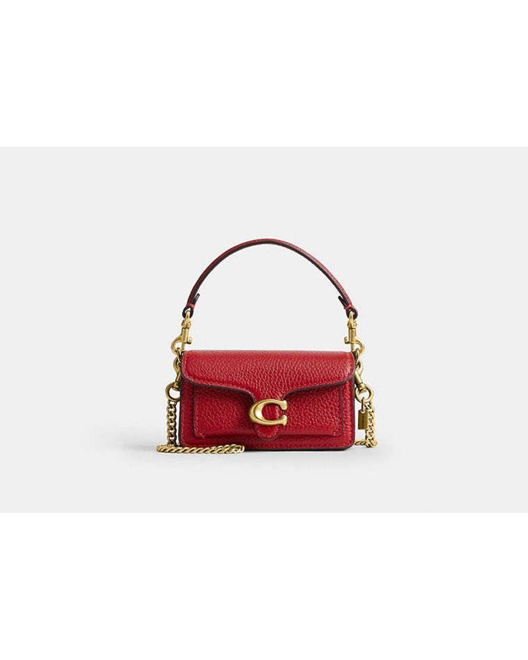 COACH Red Tabby Bag Charm
