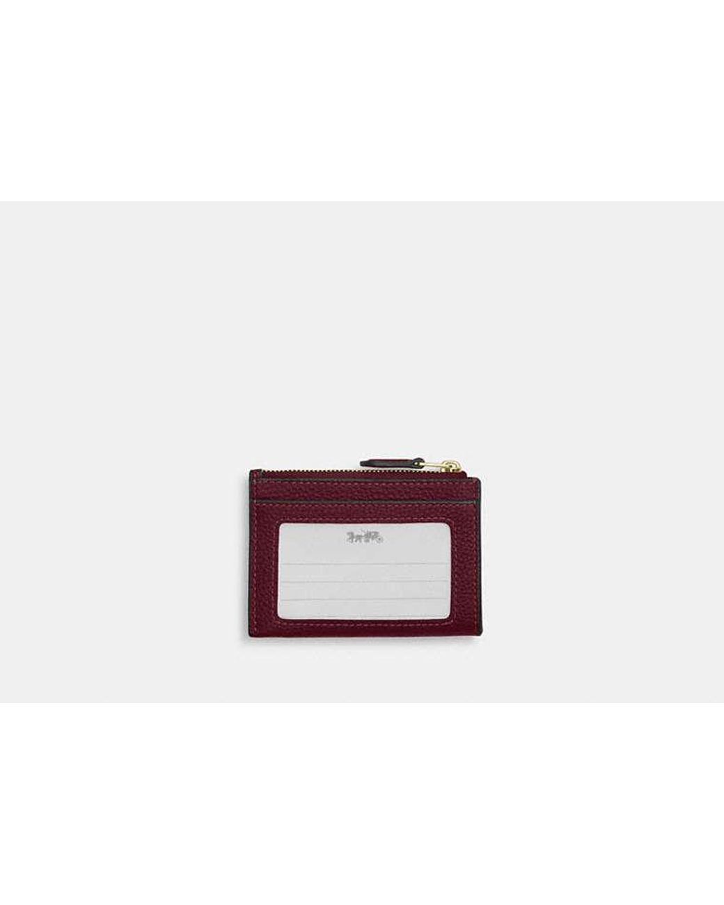 COACH Red Mini Skinny Id Case