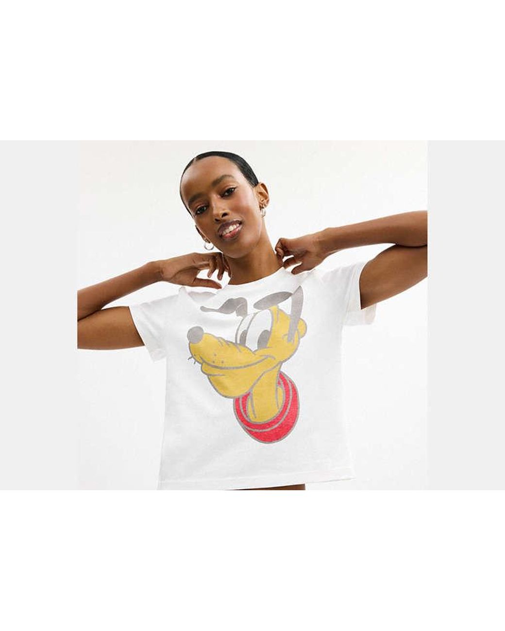COACH Black Disney X Pluto 90's Fit T-Shirt