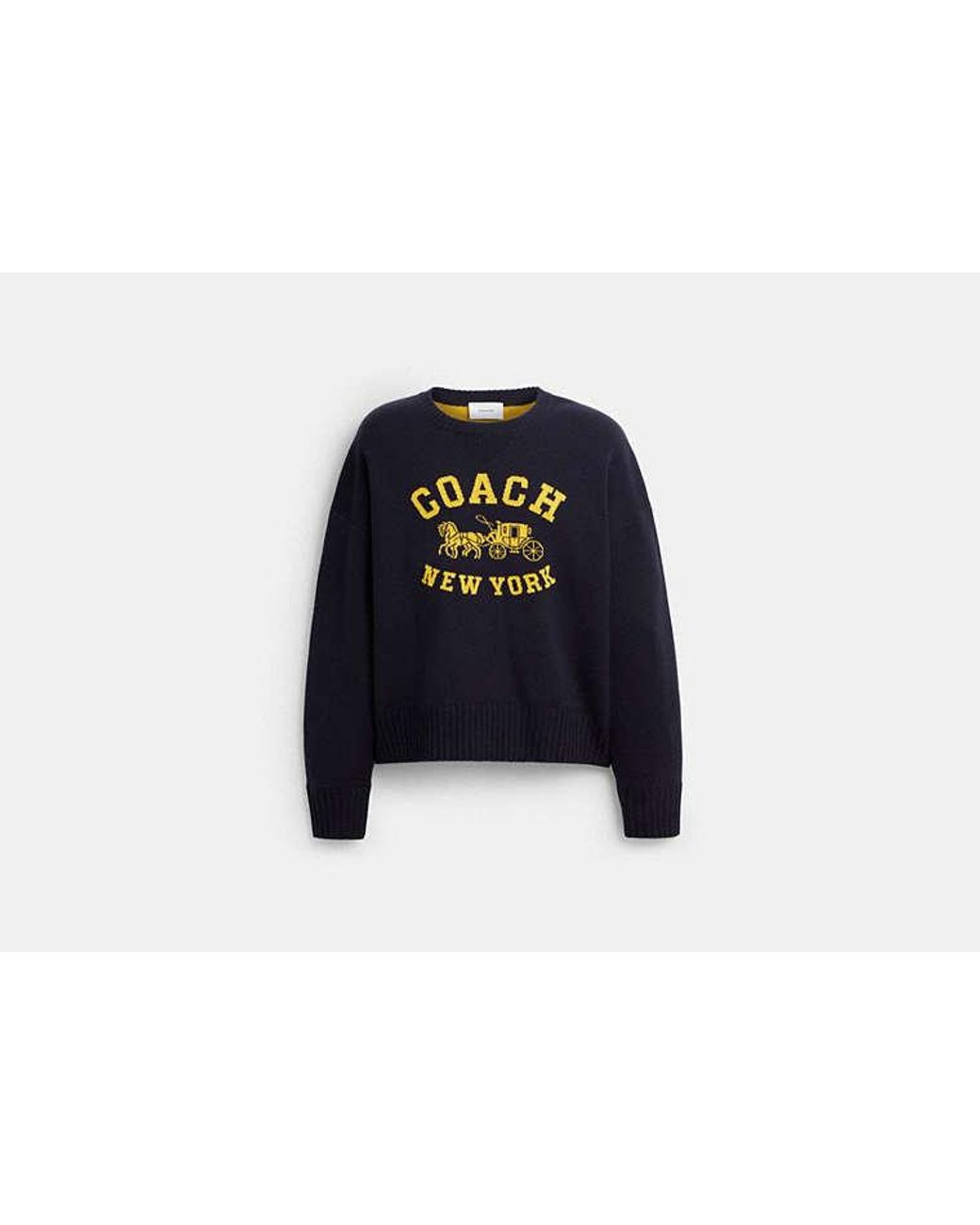COACH Black Double Face Crewneck Sweater for men