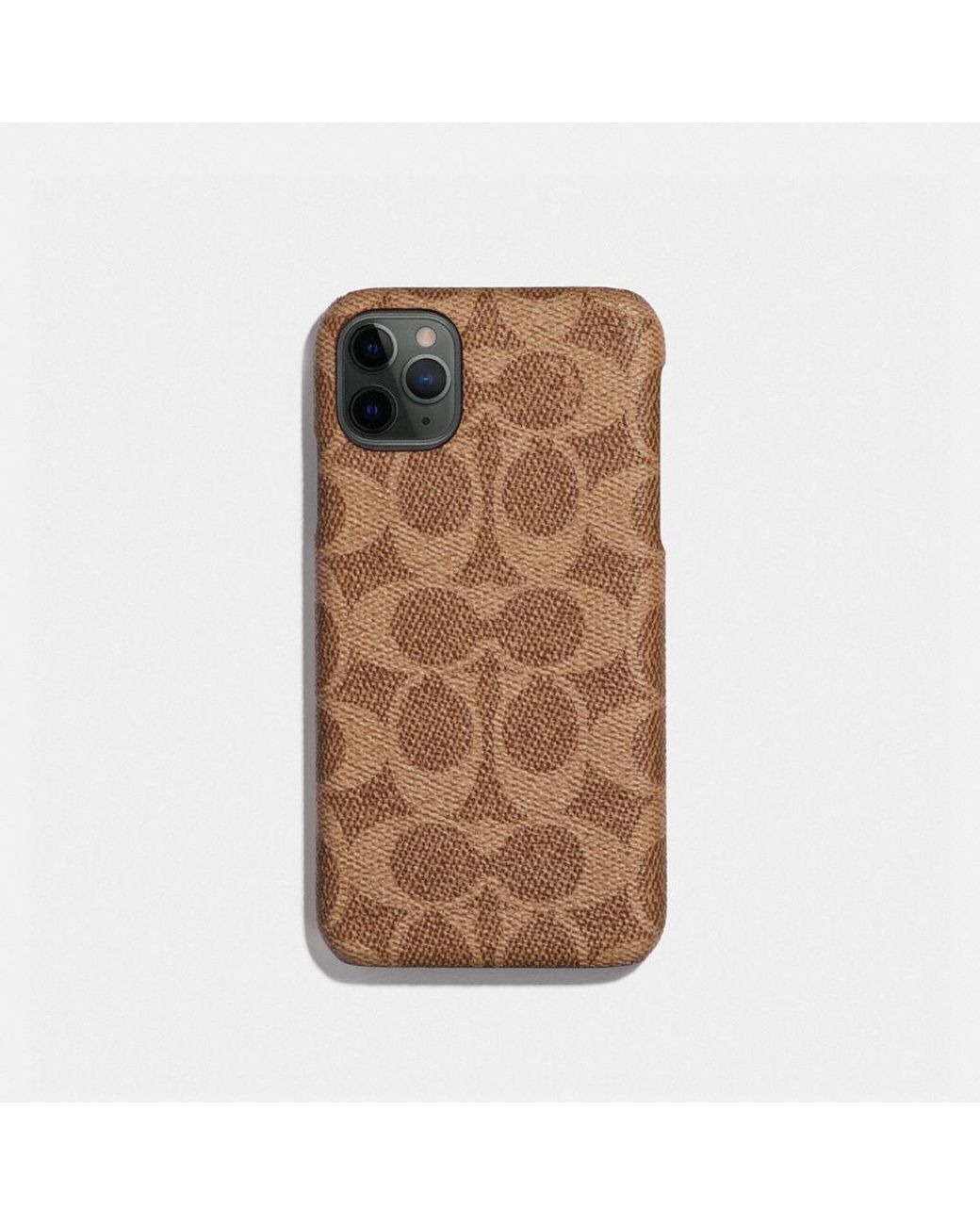 COACH Iphone 11 Pro Case In Signature Canvas in Brown Lyst