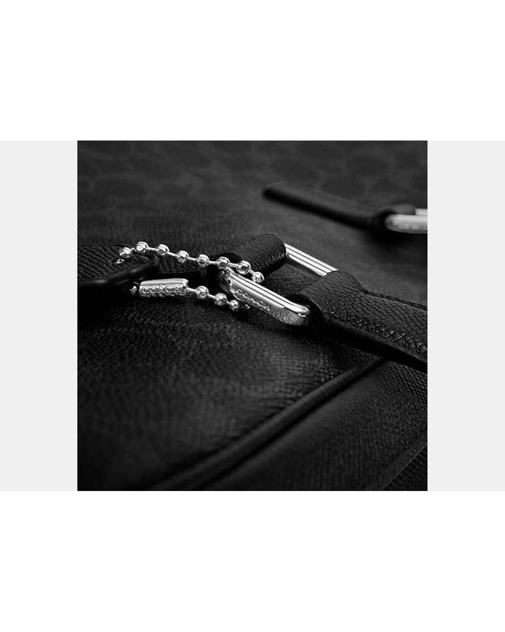 COACH Black Caden Brief Bag In Signature Canvas for men