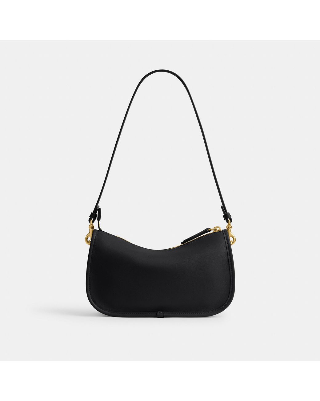 COACH Black Natural Grain Leather Waverly Bag