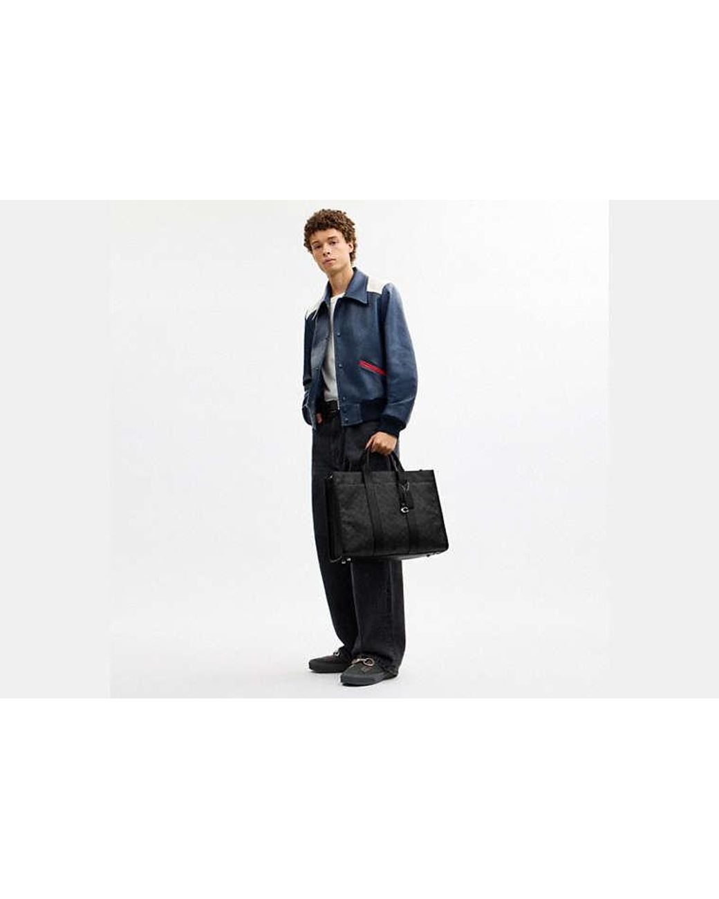 COACH Black Wesley Tote for men