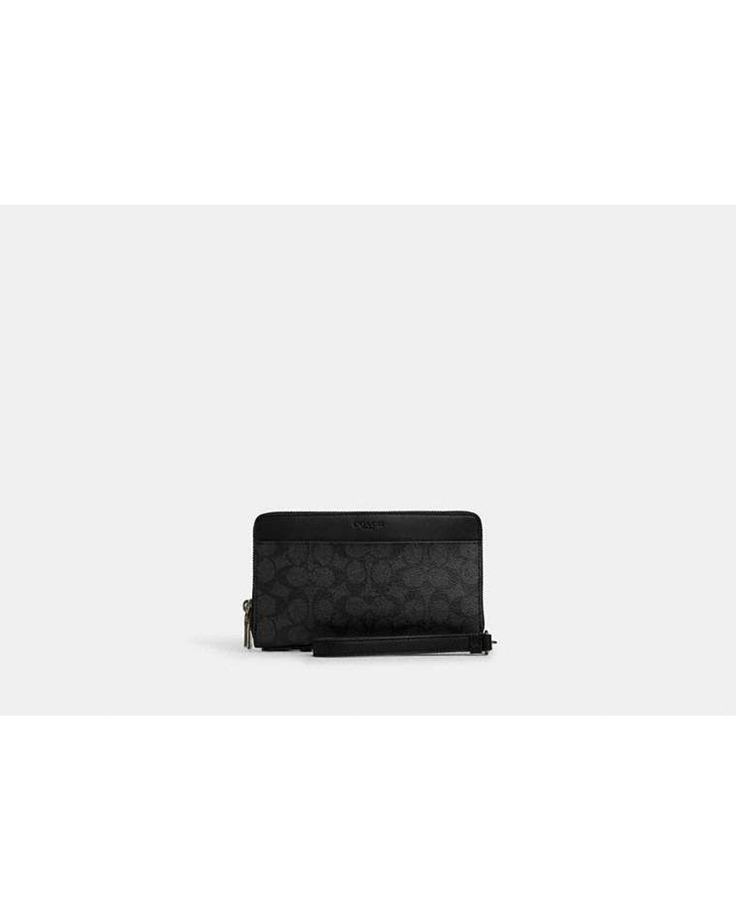 COACH Black Double Zip Travel Organizer for men