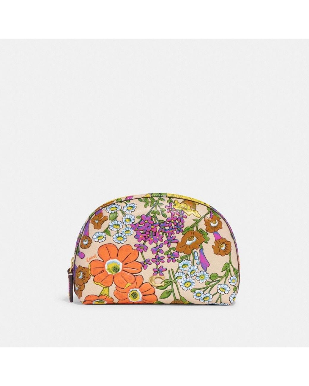 Coach floral cheap cosmetic bag