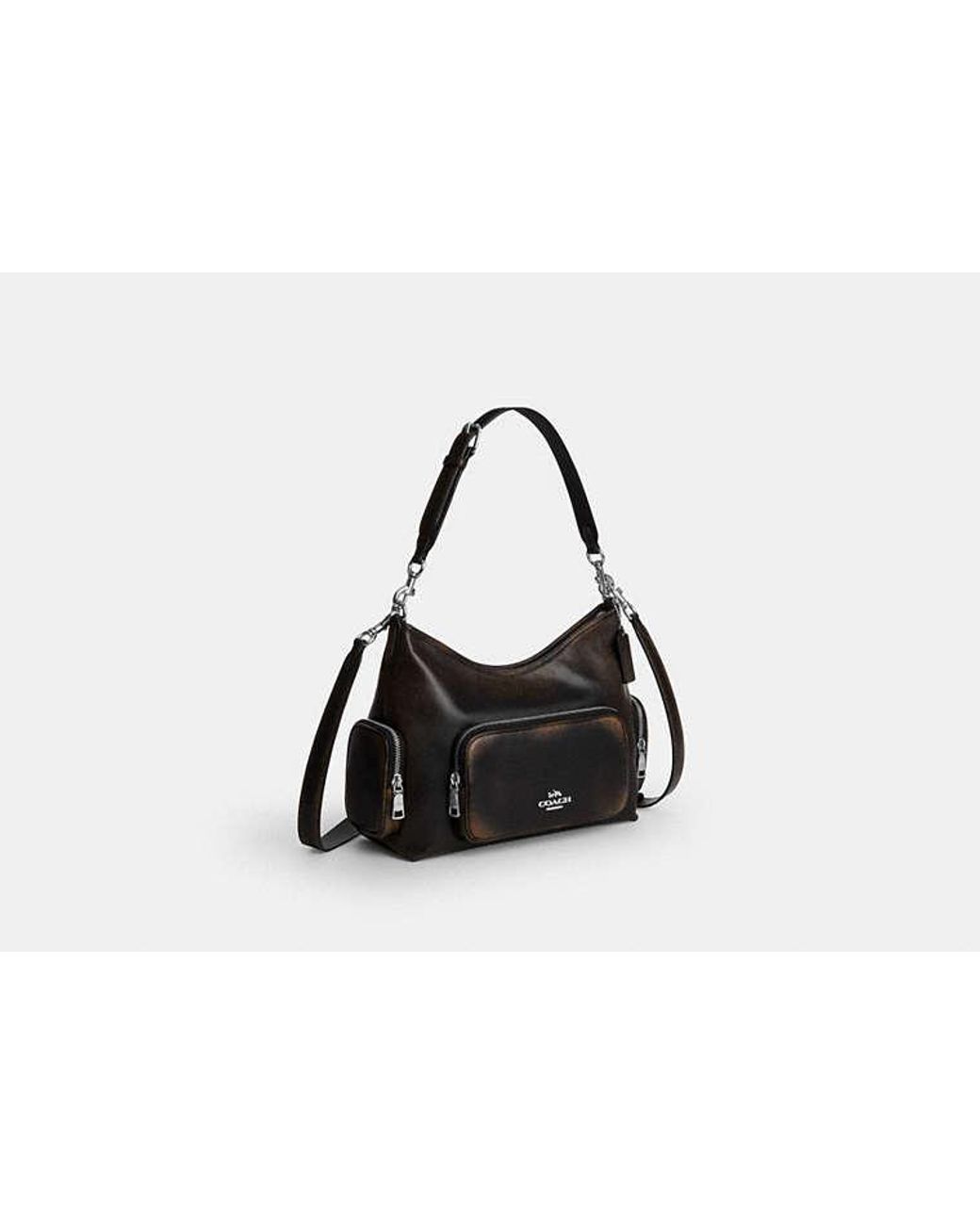 COACH Black Laurel Shoulder Bag With Pockets