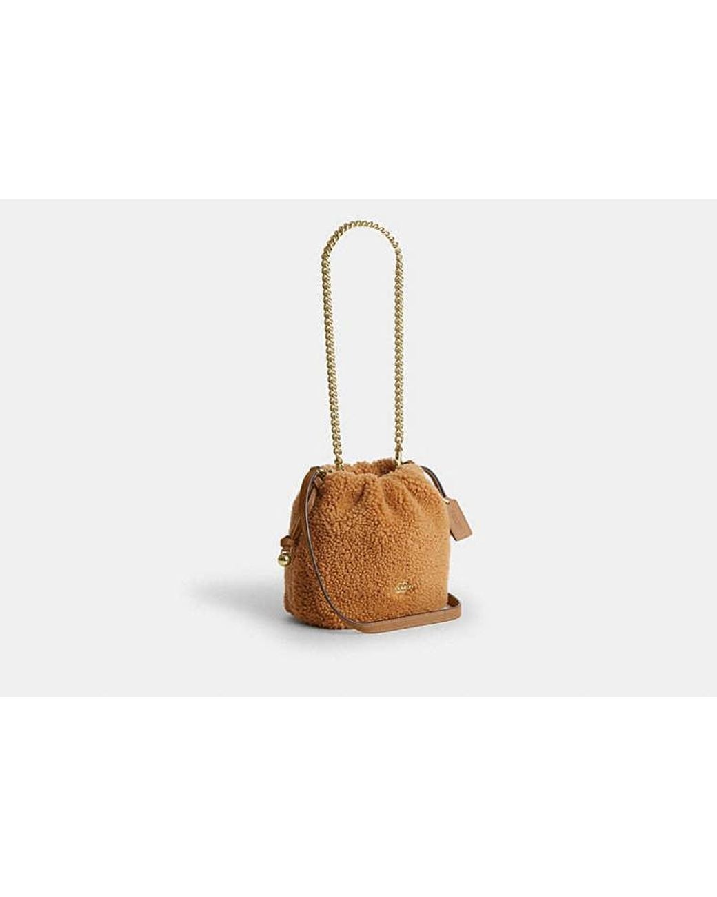 COACH Black Faye Mini Drawstring Bag