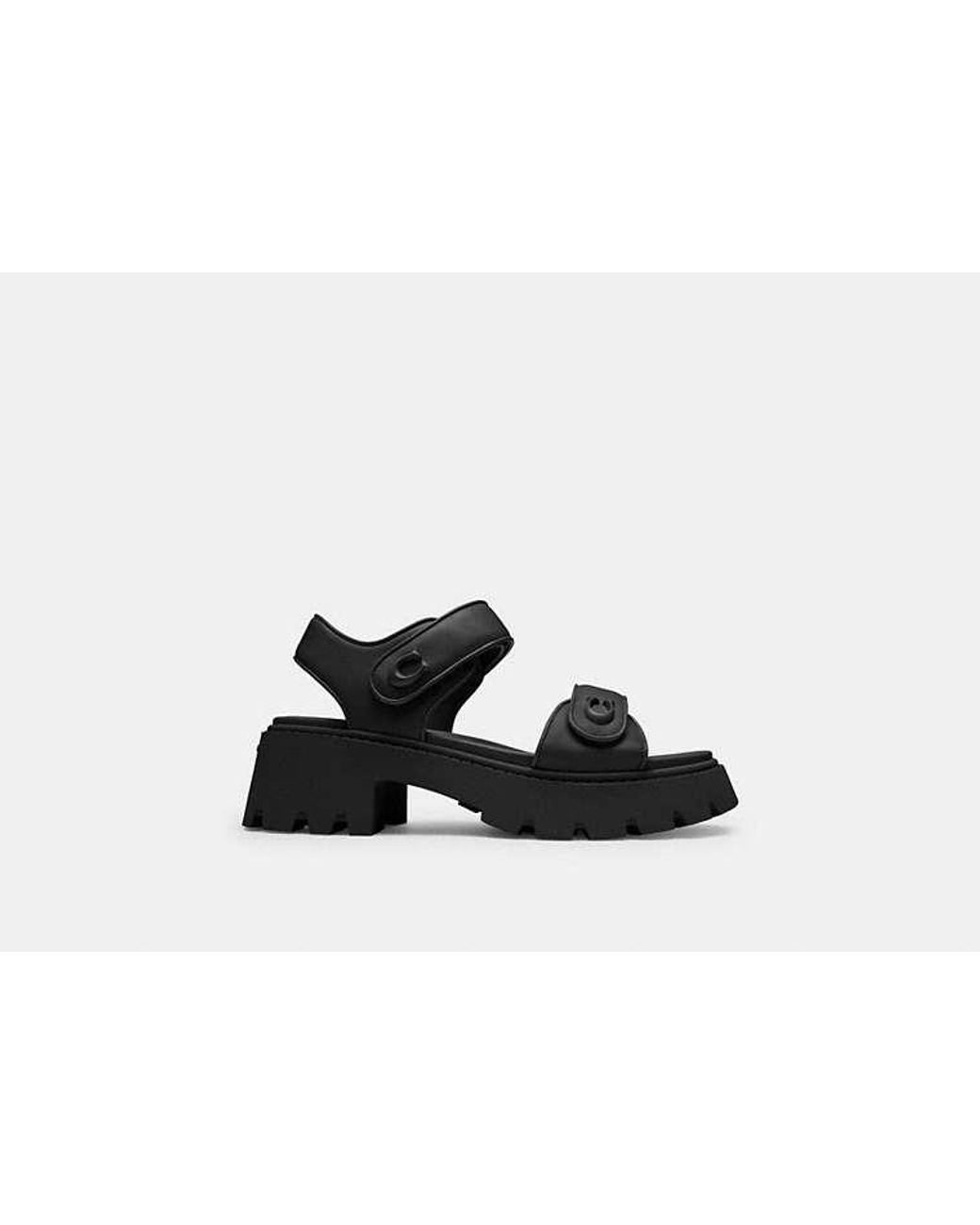 COACH Black Brynn Platform Sandal