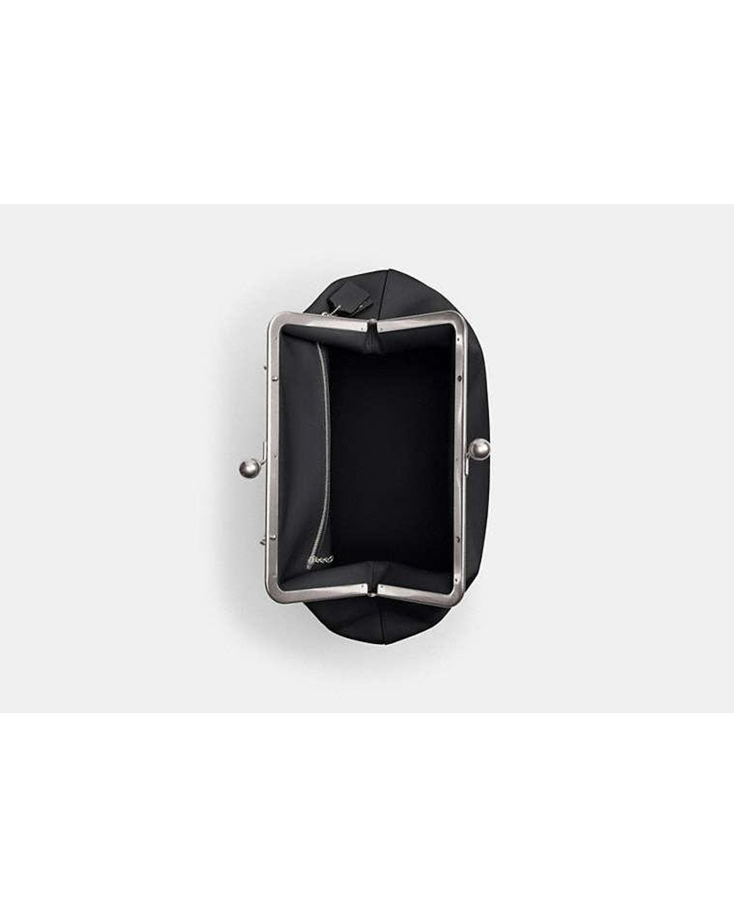 COACH Black Large Kisslock Frame Bag