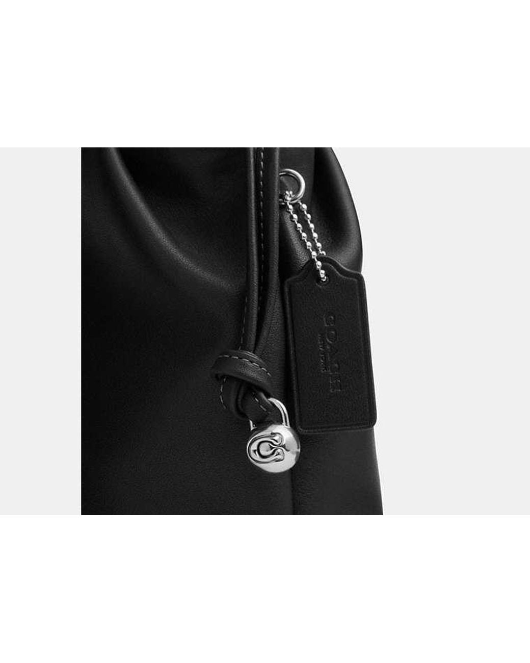 COACH Black Faye Mini Drawstring Bag