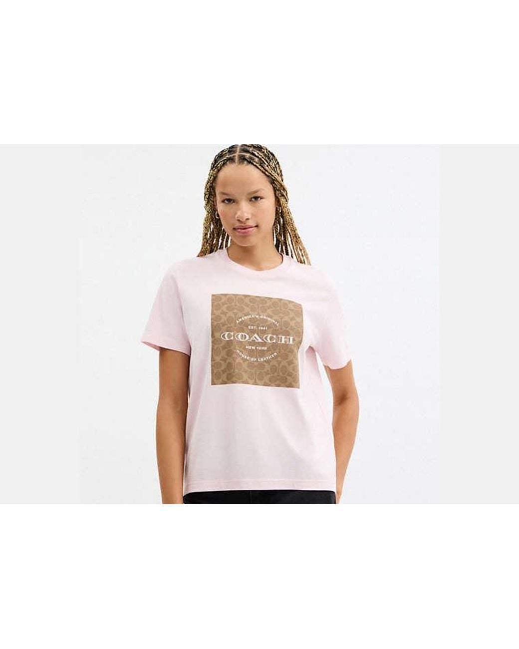 COACH Black Signature Square T-Shirt