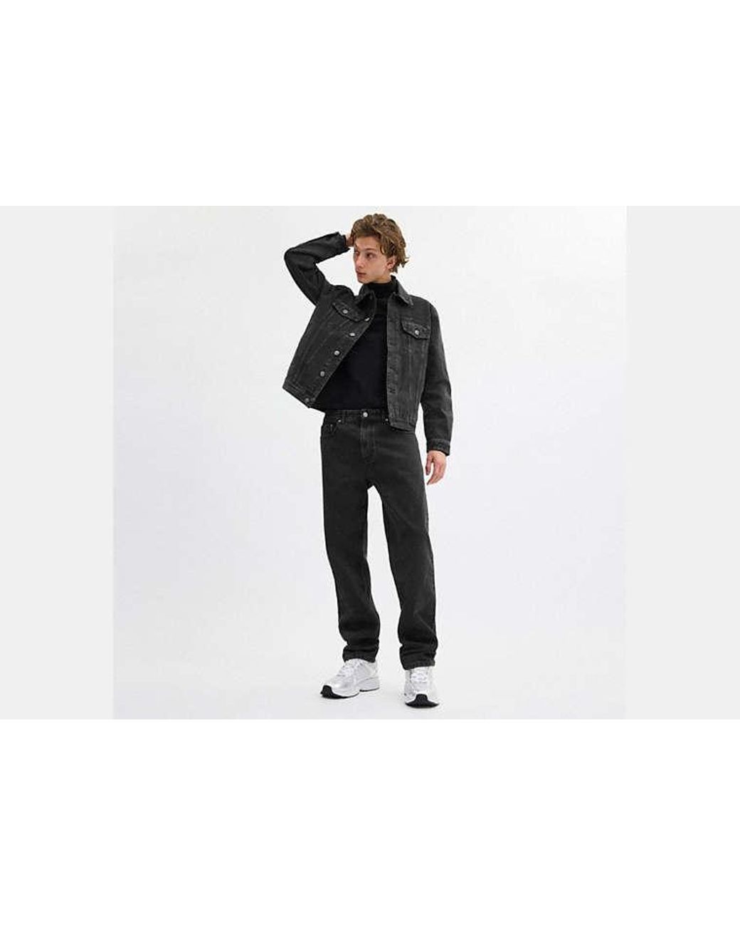 COACH Black Taper Jeans for men