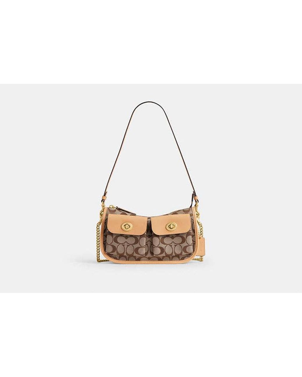 COACH Black Twin Turnlock Waverly Bag