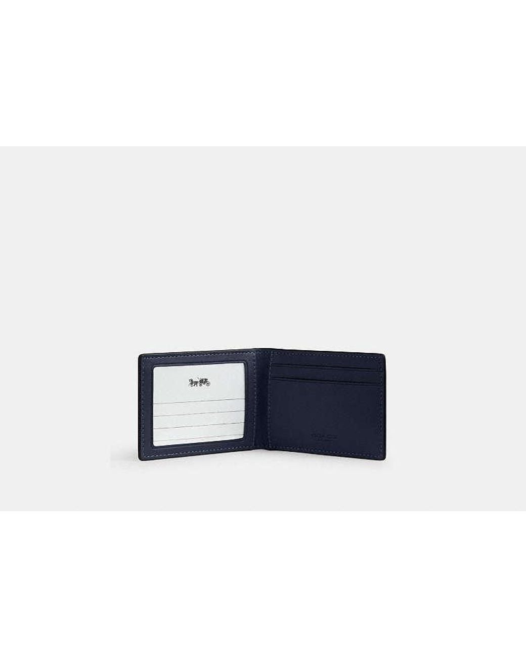 COACH Black Compact Billfold Wallet for men