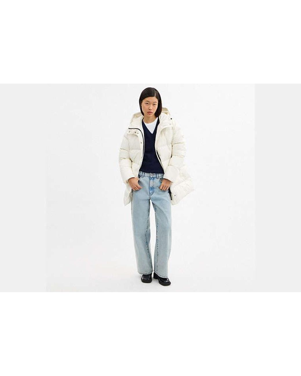 COACH Black Mid Puffer Jacket