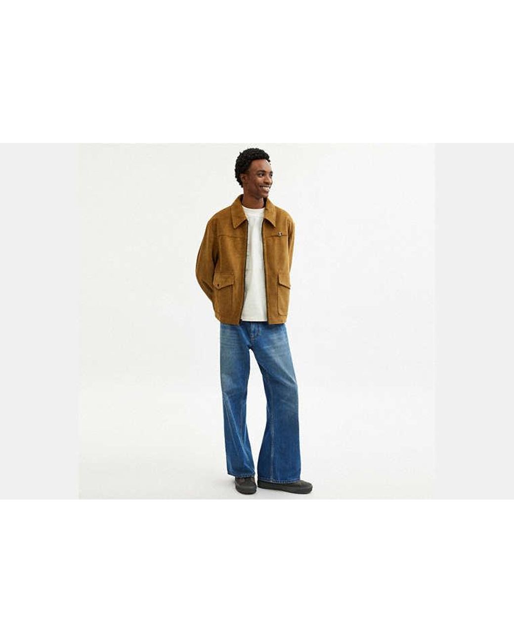 COACH Brown Suede Bomber for men