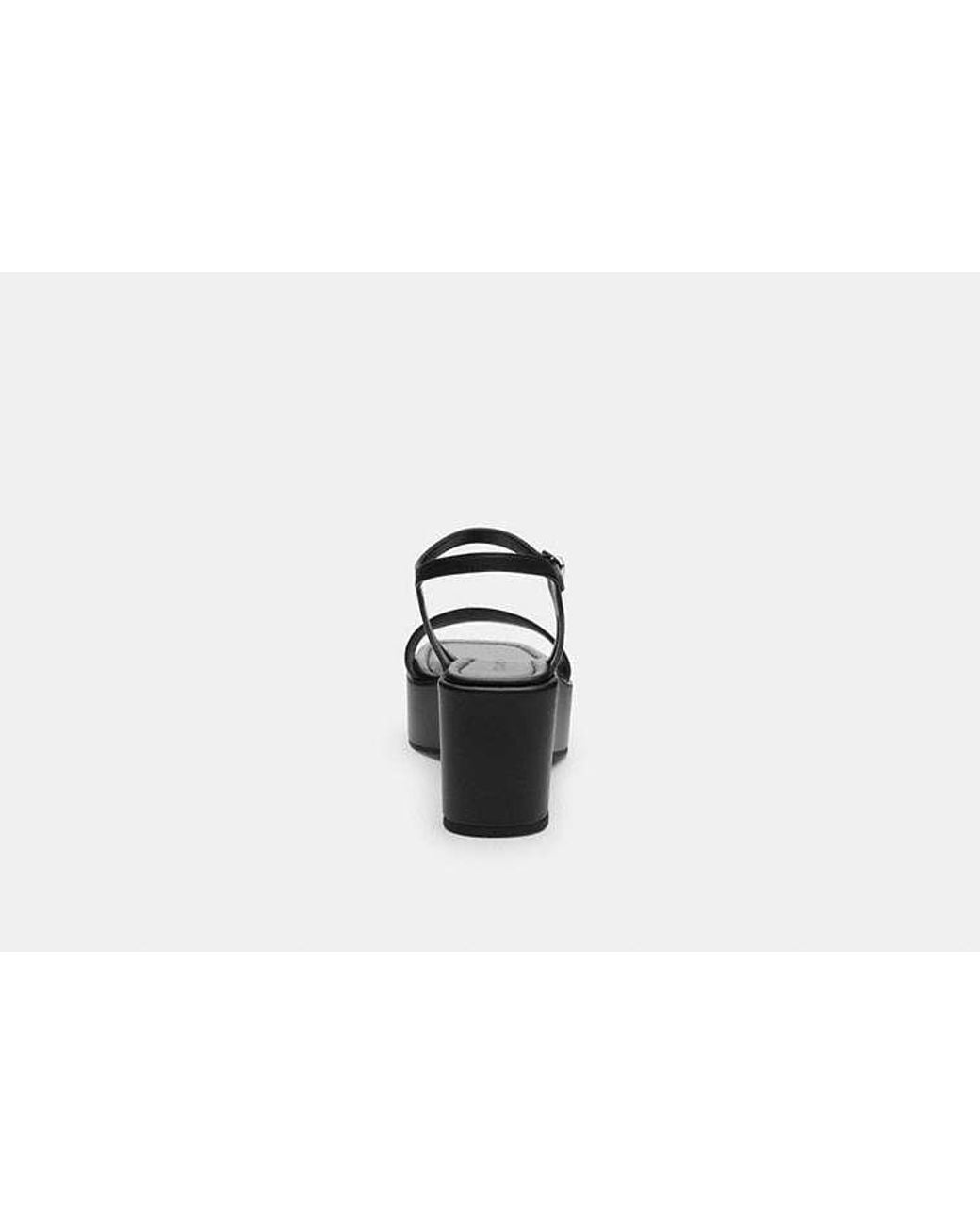 COACH Black Gale Wedge Sandal