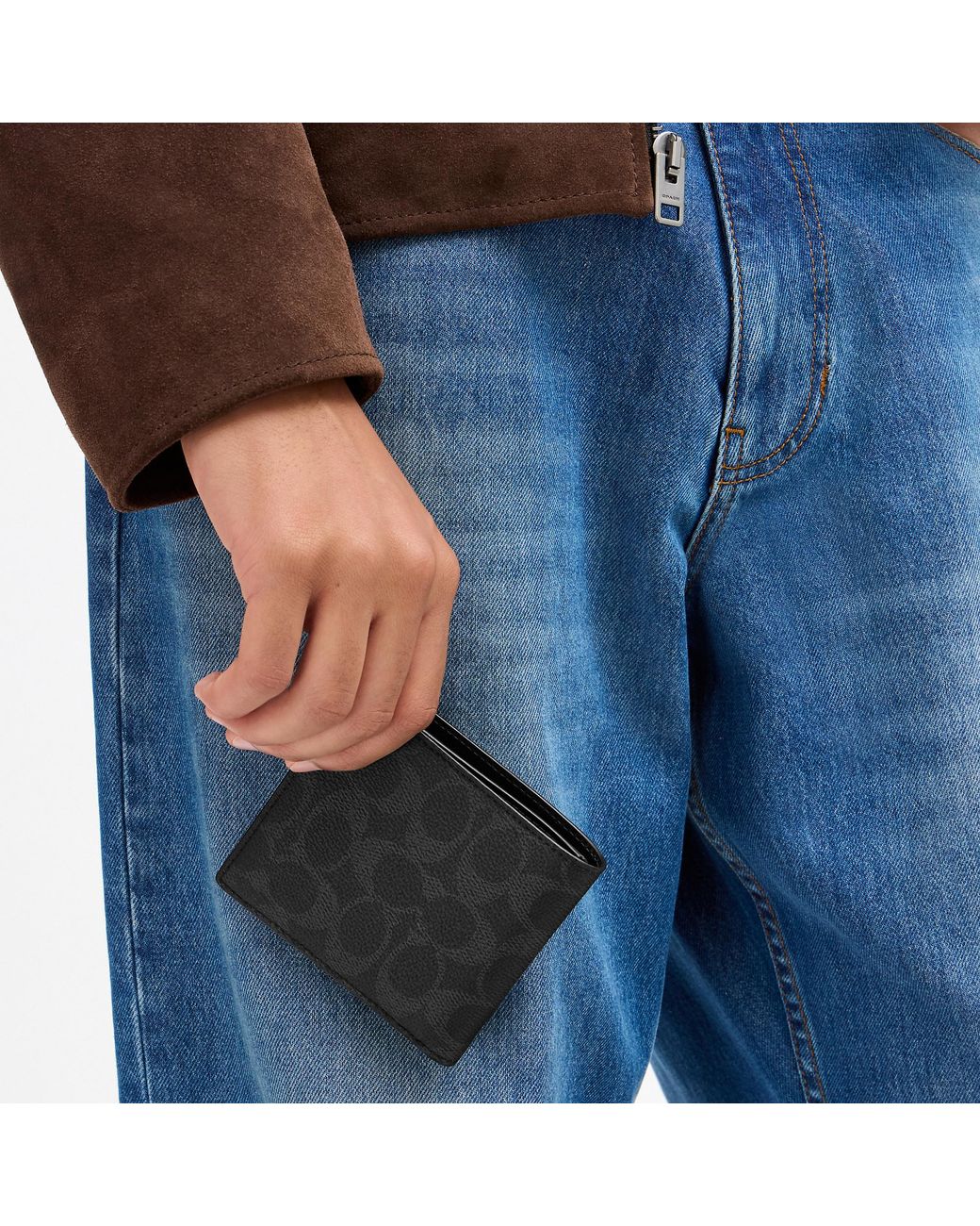 COACH Black Coin Wallet for men