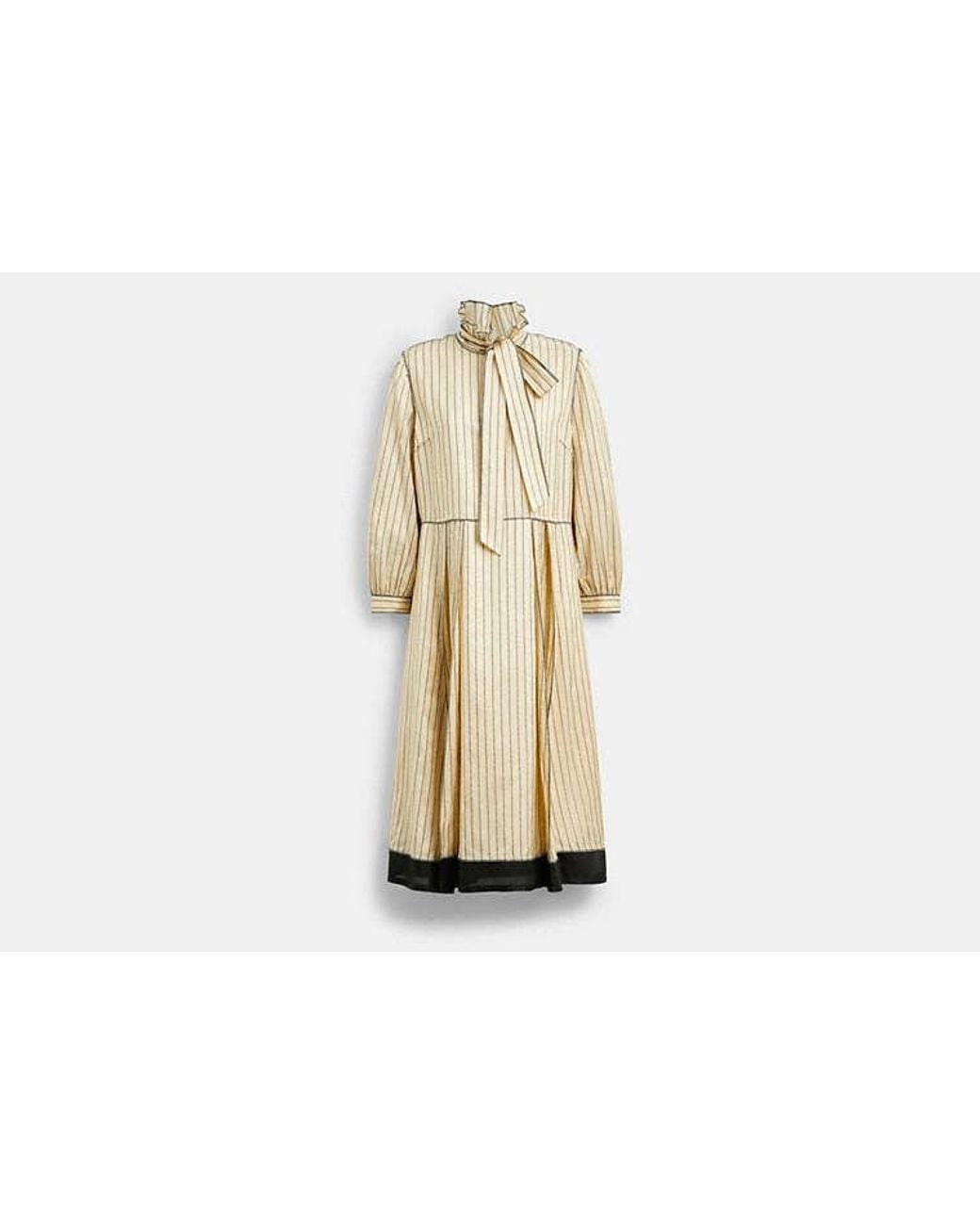COACH Black Long Stripe Dress