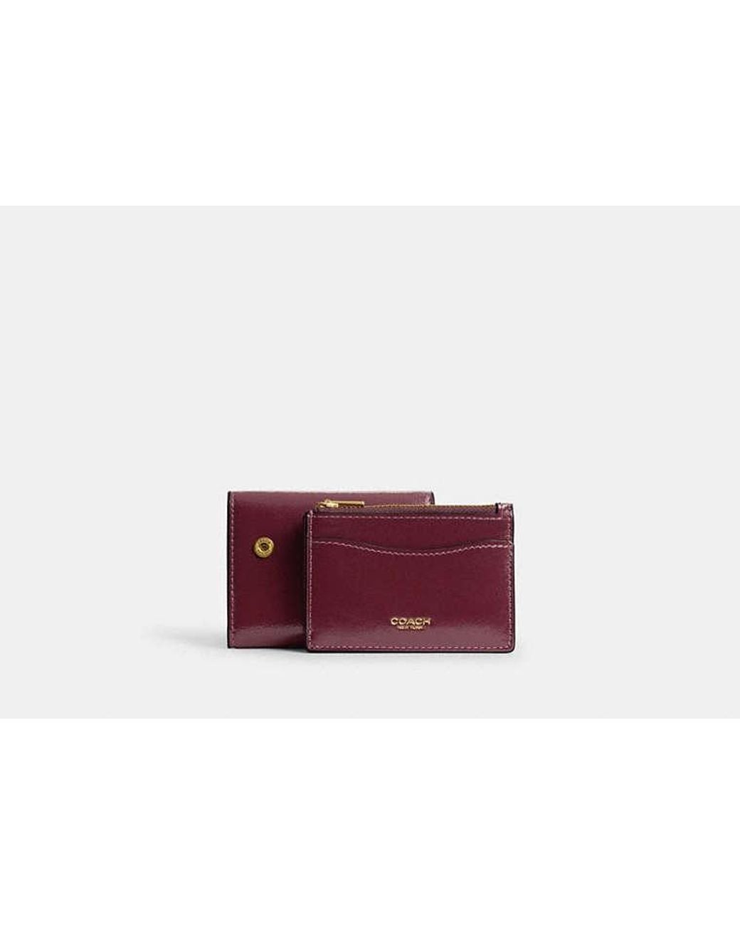 COACH Red Essential Card Holder Wallet
