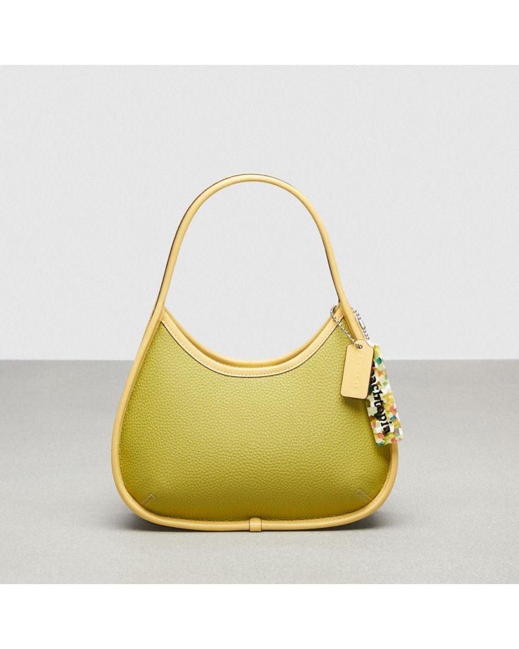 COACH Ergo Shoulder Bag In Topia Leather in Yellow Lyst