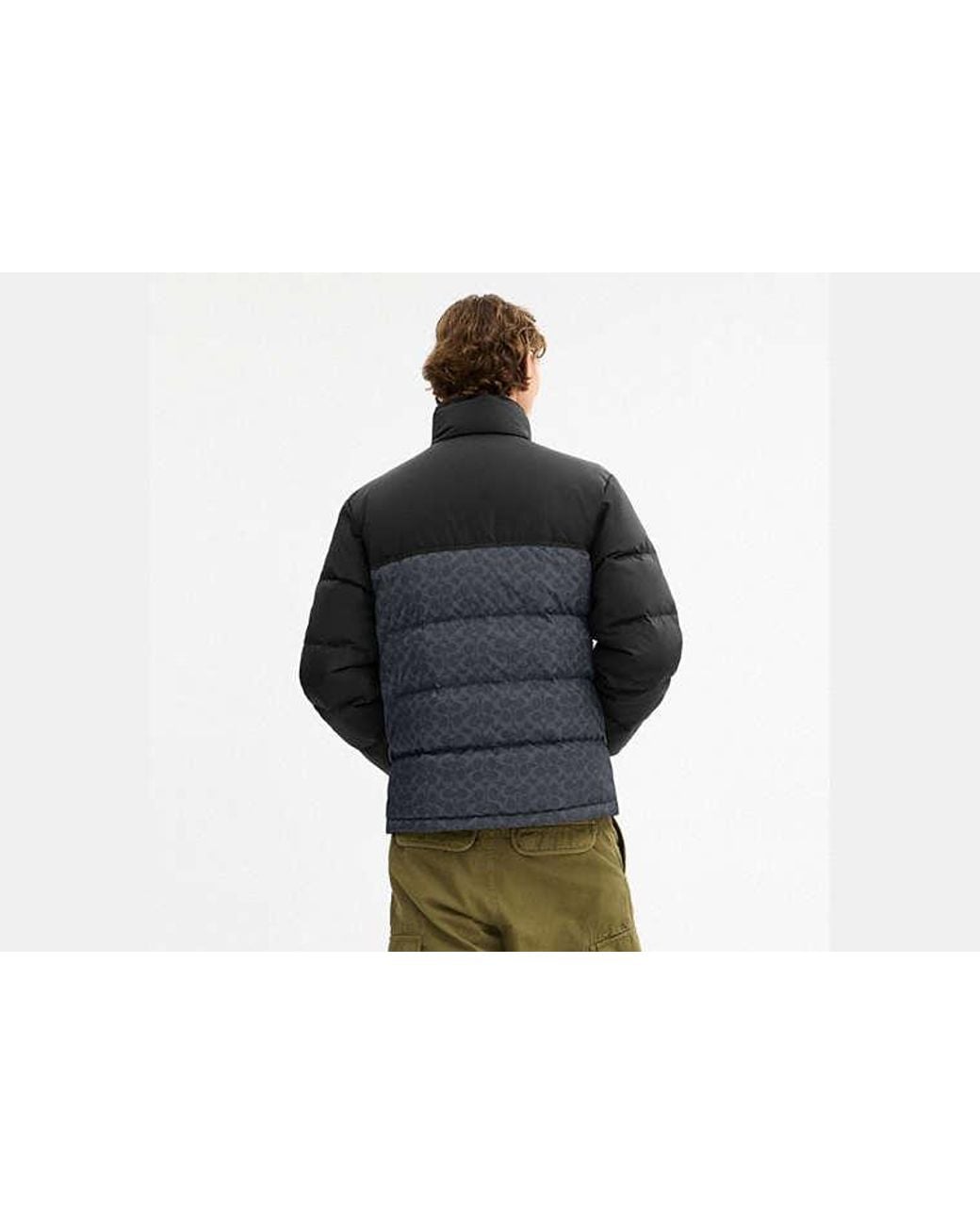 COACH Black Signature Down Jacket for men