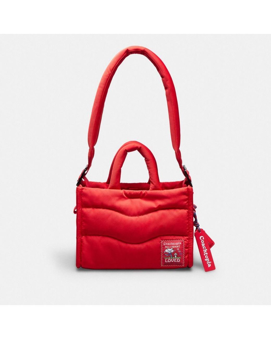 COACH Coachtopia Loop Mini Tote Bag in Red | Lyst