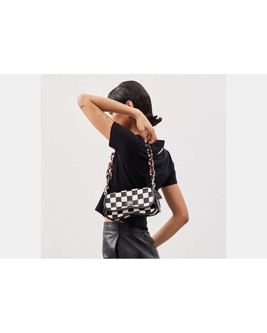 COACH Black Wavy Dinky Bag