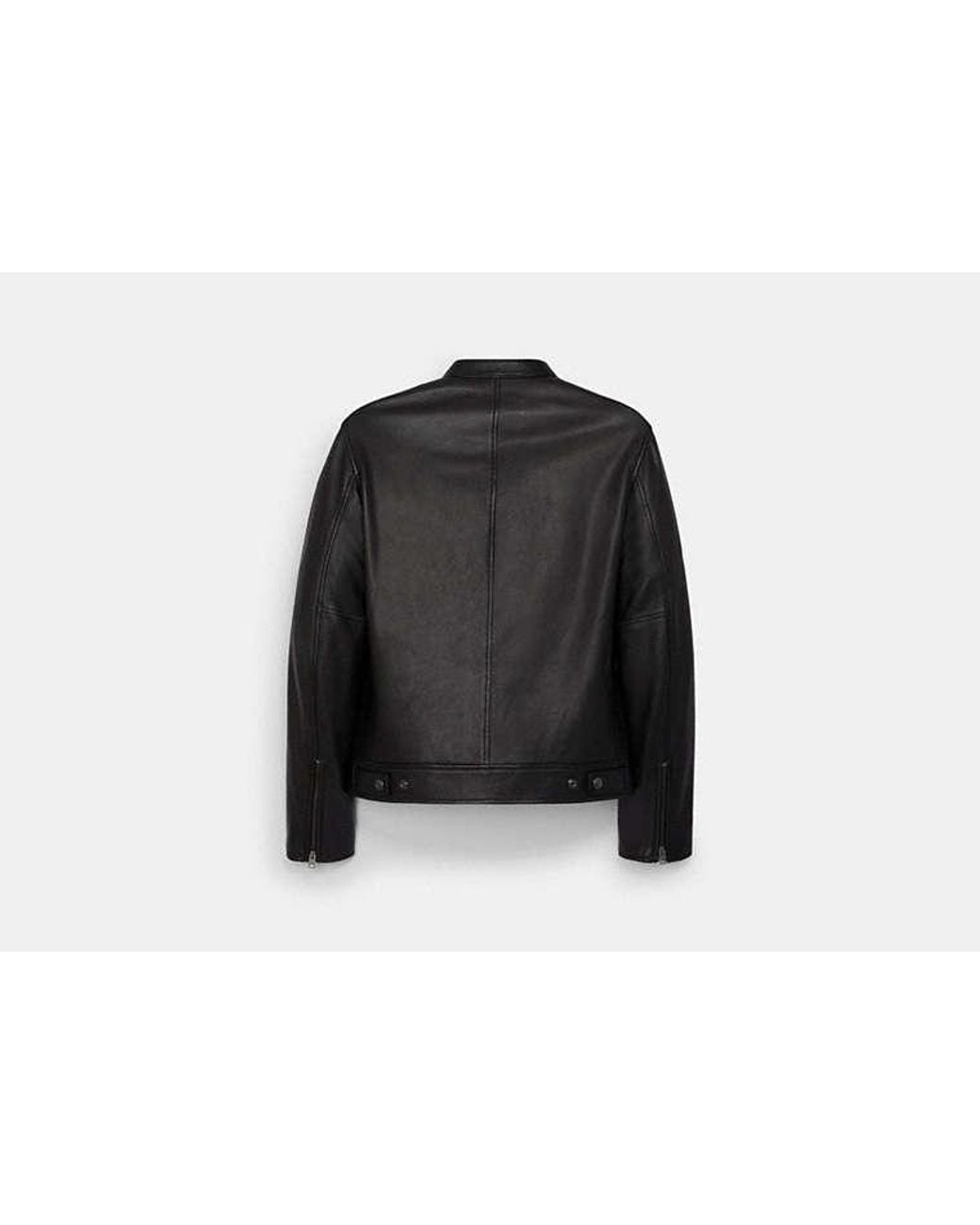 COACH Black Leather Racer for men