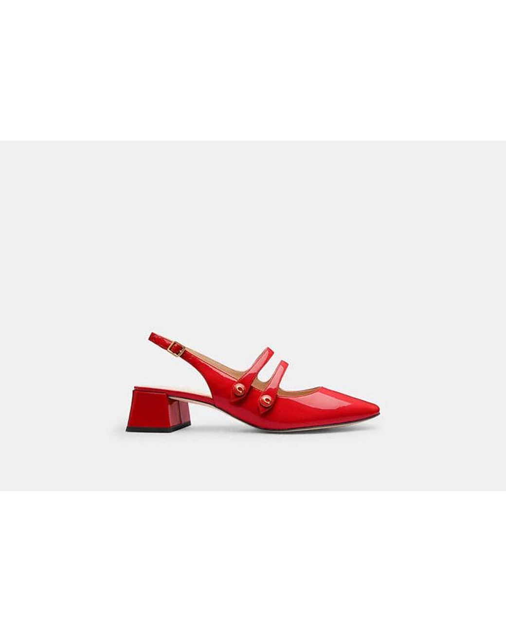COACH Red Winley Slingback Mary Jane