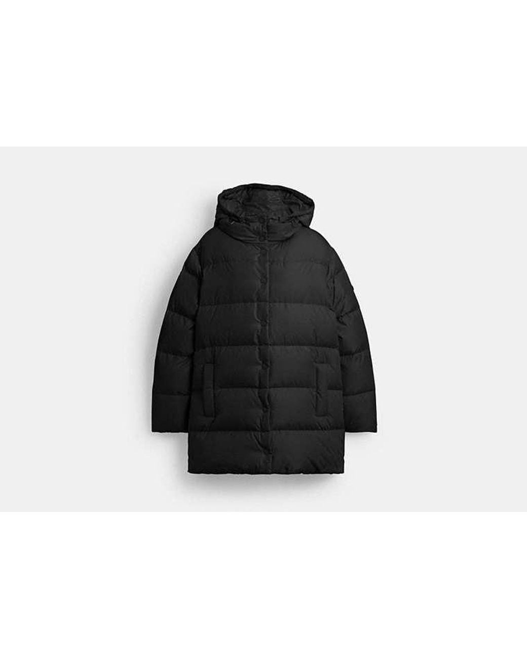 COACH Black Mid Puffer Jacket
