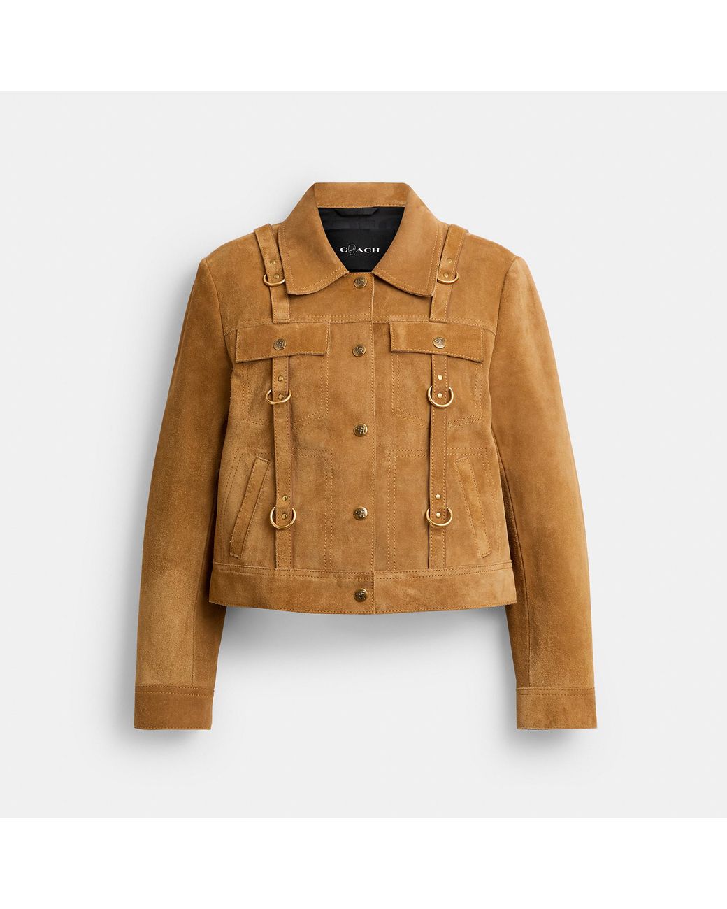 COACH Natural Brain Dead Suede Strap Jacket