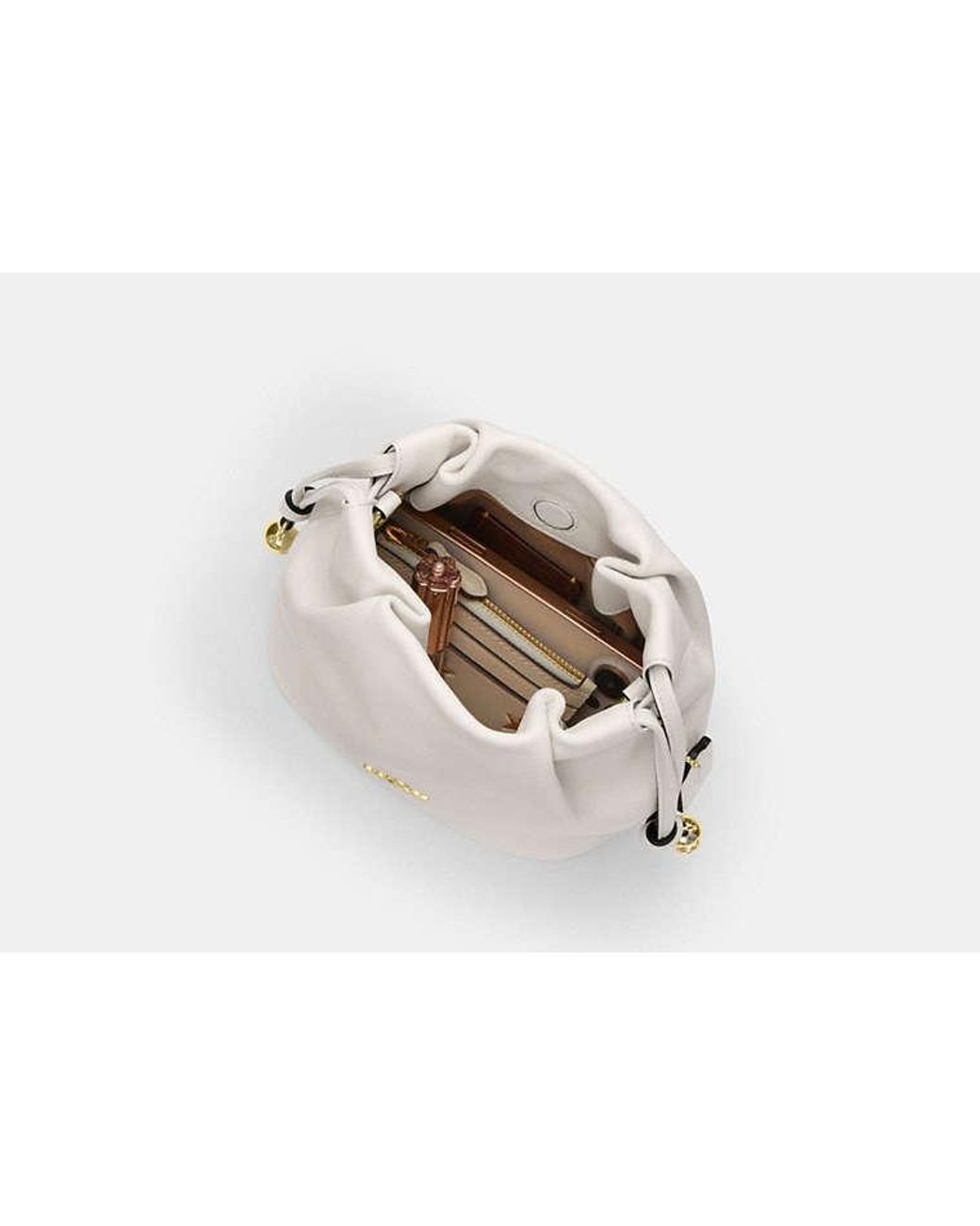COACH Black Faye Mini Drawstring Bag