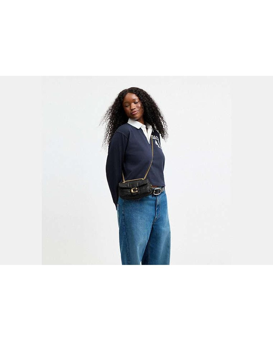 COACH Black Tabby Shoulder Bag 20 With Quilting