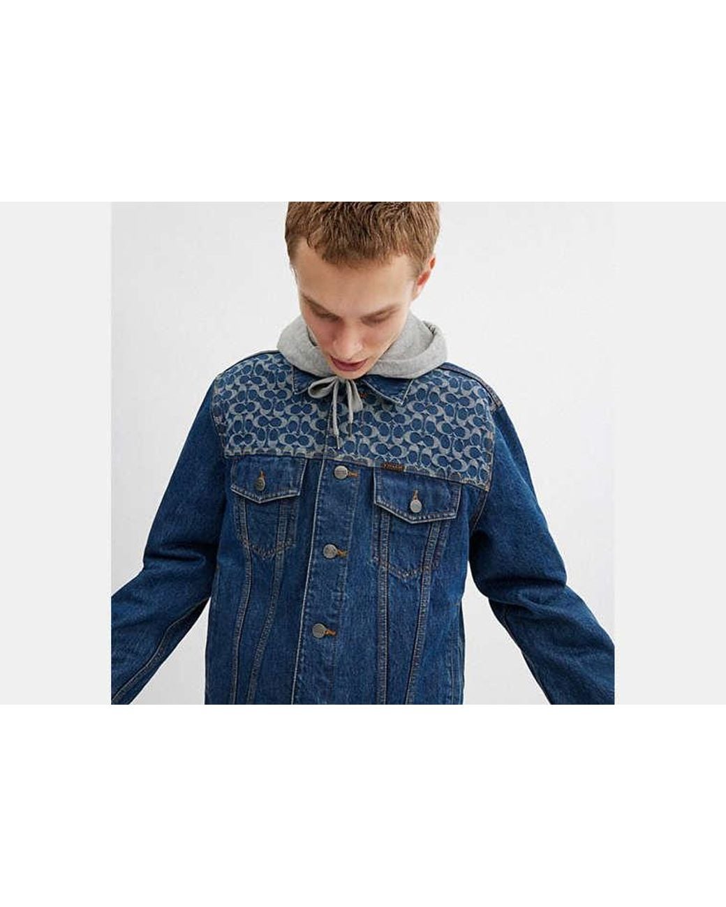 COACH Blue Denim Trucker Jacket for men