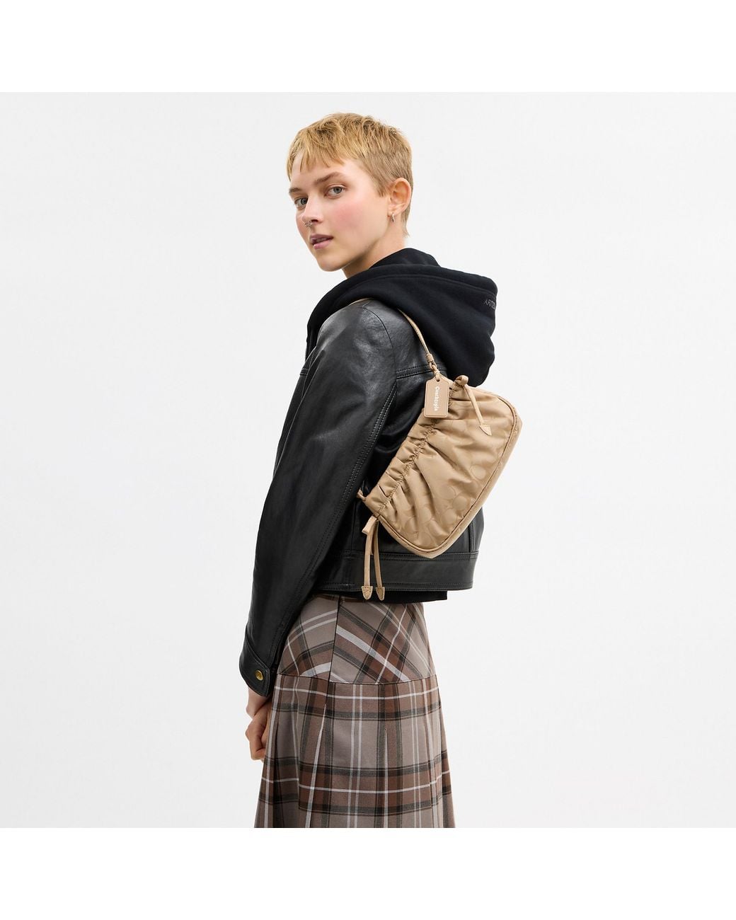 Coachtopia Natural Loop Ruched Small Shoulder Bag