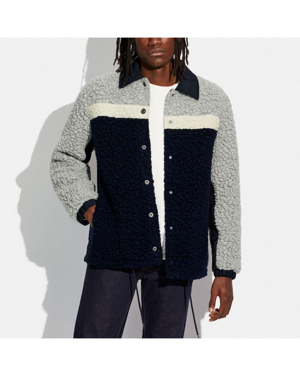 Vince sherpa coaches on sale jacket