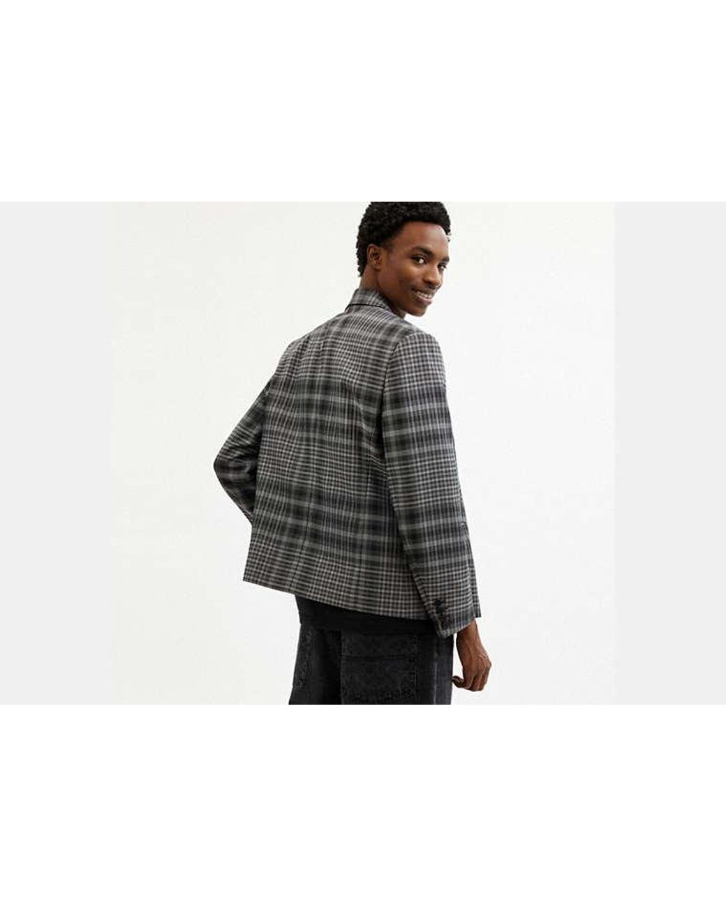 COACH Black Yarn Dye Blazer for men