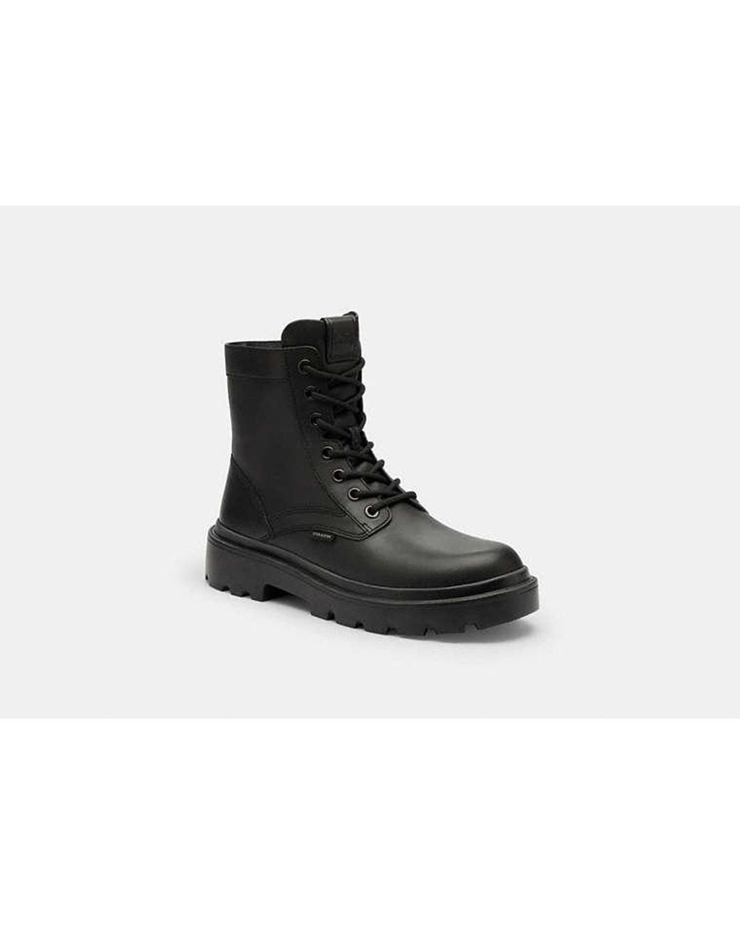 COACH Combat Boot in Black for Men | Lyst