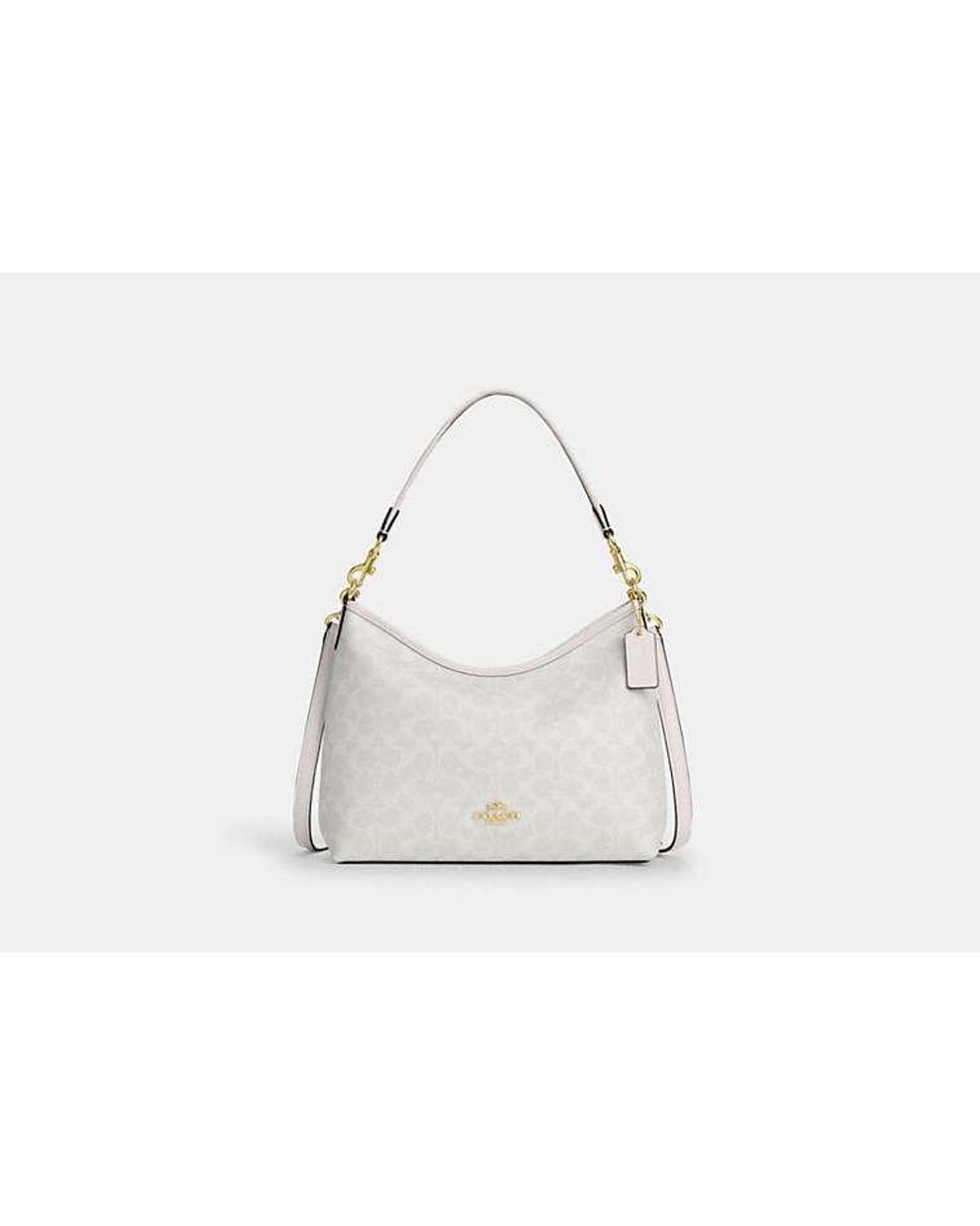 COACH Black Laurel Shoulder Bag In Signature Canvas