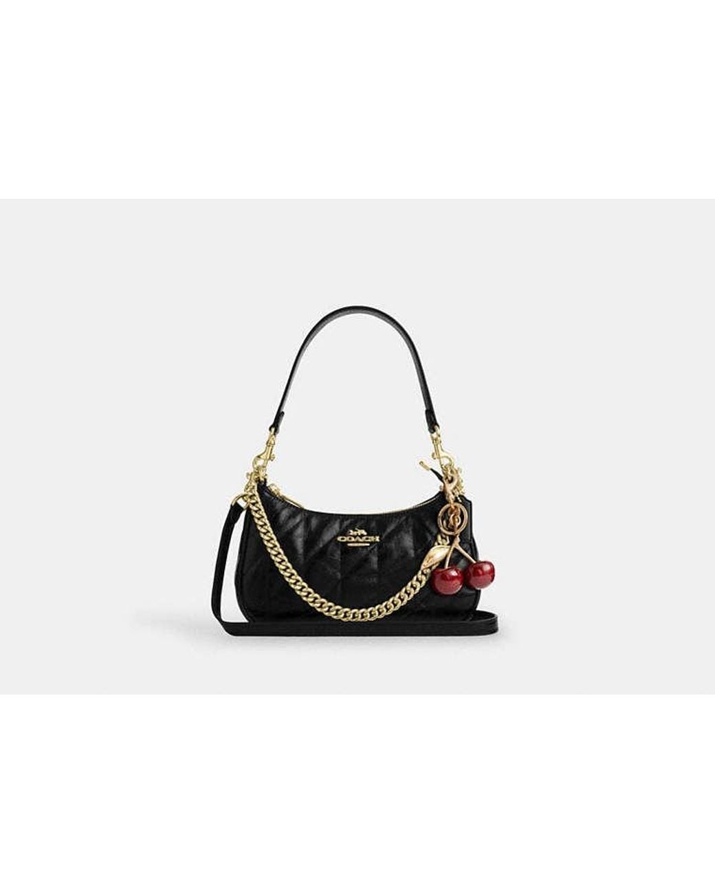 COACH Black Teri Shoulder Bag With Quilting